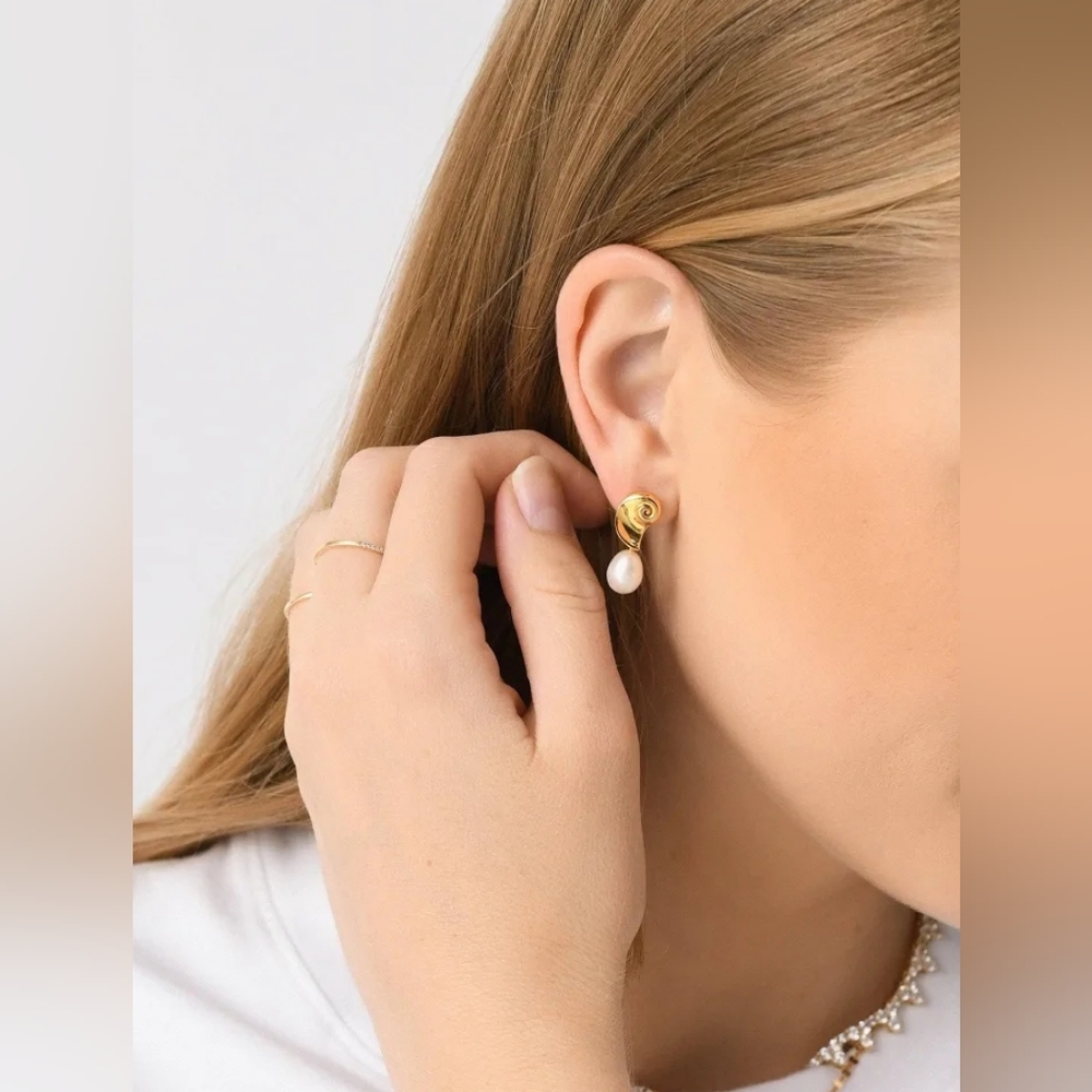 Jenny Bird Lucille Silver and White Pearl Earrings
